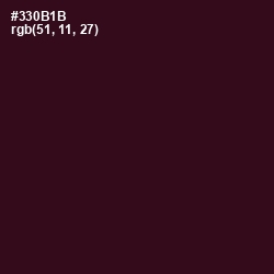 #330B1B - Aubergine Color Image