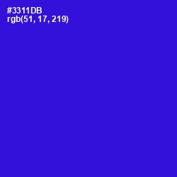 #3311DB - Dark Blue Color Image