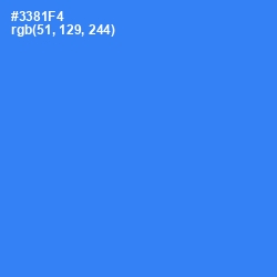 #3381F4 - Dodger Blue Color Image