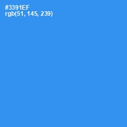 #3391EF - Dodger Blue Color Image