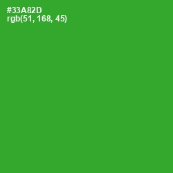 #33A82D - Forest Green Color Image