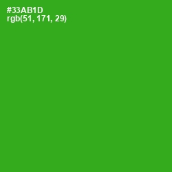 #33AB1D - Forest Green Color Image