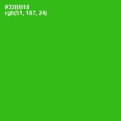 #33BB18 - Forest Green Color Image