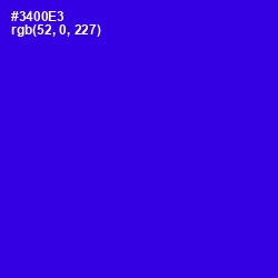 #3400E3 - Dark Blue Color Image