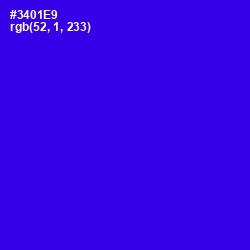 #3401E9 - Blue Color Image