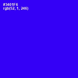 #3401F6 - Blue Color Image