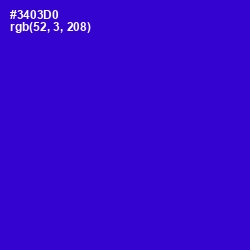 #3403D0 - Dark Blue Color Image