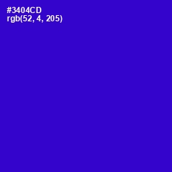 #3404CD - Dark Blue Color Image