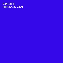 #3408E8 - Blue Color Image