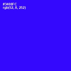 #3408FC - Blue Color Image