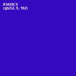 #3409C0 - Dark Blue Color Image