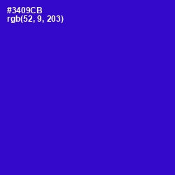#3409CB - Dark Blue Color Image