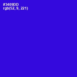 #3409DD - Dark Blue Color Image