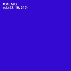#340AD2 - Dark Blue Color Image
