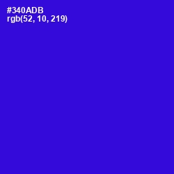 #340ADB - Dark Blue Color Image