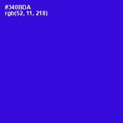 #340BDA - Dark Blue Color Image