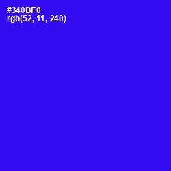 #340BF0 - Blue Color Image