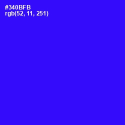 #340BFB - Blue Color Image