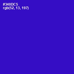 #340DC5 - Dark Blue Color Image