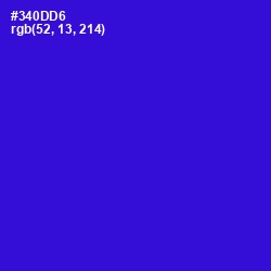 #340DD6 - Dark Blue Color Image