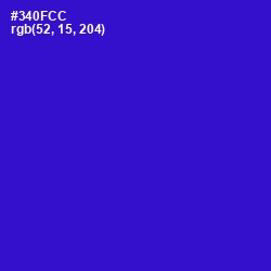 #340FCC - Dark Blue Color Image