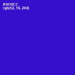 #3410CC - Dark Blue Color Image