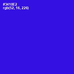 #3410E2 - Dark Blue Color Image