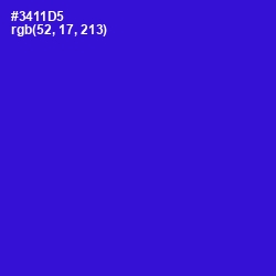 #3411D5 - Dark Blue Color Image