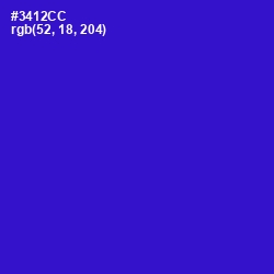 #3412CC - Dark Blue Color Image