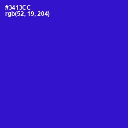 #3413CC - Dark Blue Color Image