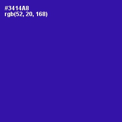 #3414A8 - Blue Gem Color Image