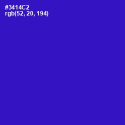 #3414C2 - Dark Blue Color Image