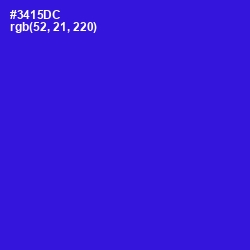 #3415DC - Dark Blue Color Image