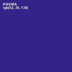 #34248A - Jacksons Purple Color Image