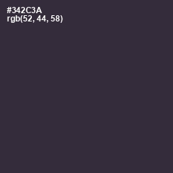 #342C3A - Blackcurrant Color Image