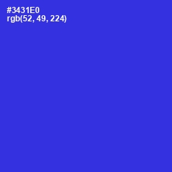 #3431E0 - Dark Blue Color Image