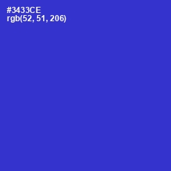 #3433CE - Dark Blue Color Image