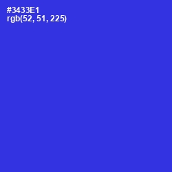 #3433E1 - Dark Blue Color Image