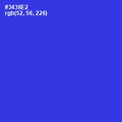#3438E2 - Dark Blue Color Image