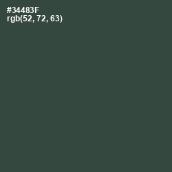 #34483F - Lunar Green Color Image
