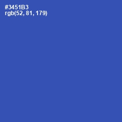 #3451B3 - Cerulean Blue Color Image