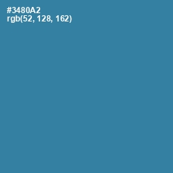 #3480A2 - Boston Blue Color Image