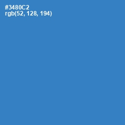 #3480C2 - Curious Blue Color Image