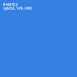 #3481E2 - Curious Blue Color Image