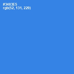 #3483E5 - Curious Blue Color Image