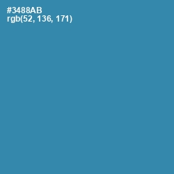 #3488AB - Boston Blue Color Image