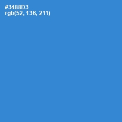 #3488D3 - Curious Blue Color Image