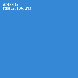 #3488D5 - Curious Blue Color Image