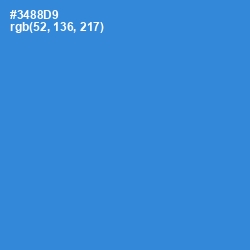 #3488D9 - Curious Blue Color Image