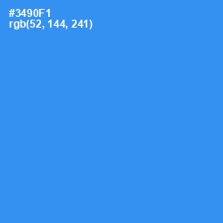 #3490F1 - Dodger Blue Color Image